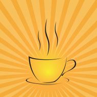 Cup with a hot drink Steam over cup
