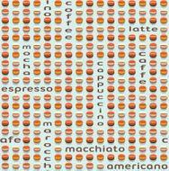 Coffee seamless pattern Stylized coffee beans motif abstract background N3