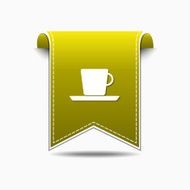 Mug Sign Yellow Vector Icon Design N3