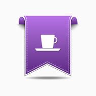 Mug Sign Violet Vector Icon Design N2
