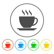 coffee cup icon vector illustration N15