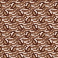 Coffee seamless vector pattern hand drawn coffee waves background N2