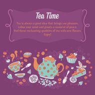 Elegant set of hand drawn tea banners N3