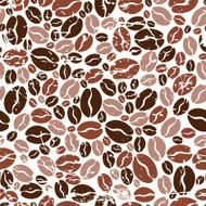 Coffee beans seamless pattern Grunge texture food background