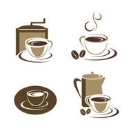 Coffee cup icons set
