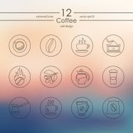 Set of coffee icons N10