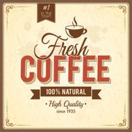 Vintage coffee poster with grunge effects N2