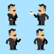 Business life shareholder poses