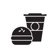 Fast Food Icon Silhouette