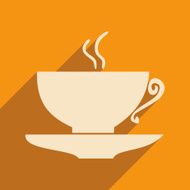 Flat with shadow icon and mobile applacation coffee N26