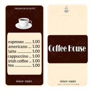 menu for coffee shop N3