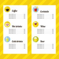 Drink menu template