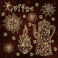 Vintage coffee pattern