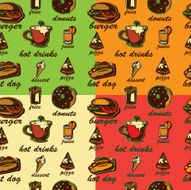 fast food seamless pattern N3