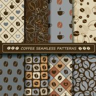 Set of coffee seamless pattern N3