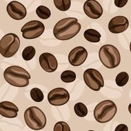 Coffee beans seamless background Vector illustration N2