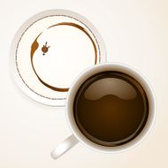 Coffee with coaster paper