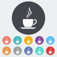 Cafe flat single icon N4