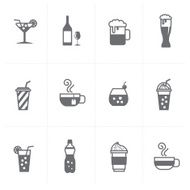 beverage and beer icons set