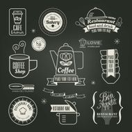 Vintage retro Restaurant Cafe logo Design