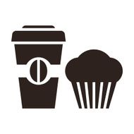 Muffin and coffee to go icon N2