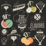 Retro vintage style restaurant menu designs