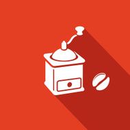 Coffee mill vector icon