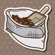bag of coffee bean theme elements vector eps N5
