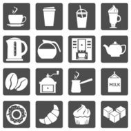 Vector Set of Coffee Icons Icons for Shop N5