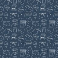 food line icon circle pattern set
