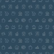 Coffee line icon pattern set N9