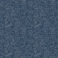 Coffee line icon pattern set N10
