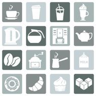 Vector Set of Coffee Icons Icons for Shop N6