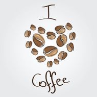 love coffee Coffee beans heart