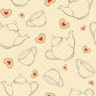seamless vector tea pattern N3