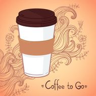 Hand-drawn vector illustration - Coffee to go N2
