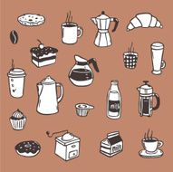 Coffee Themed Seamless Wallpaper Patterns N2
