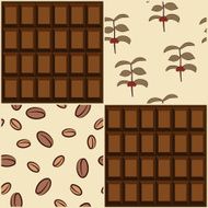 Coffee and chocolate design Seamless backgrounds