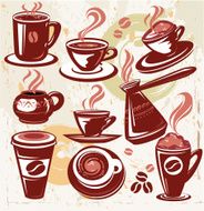 Set of coffee symbols