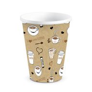 Isolated Disposable Doodle Printed Paper Coffee Cup Vector Illustration