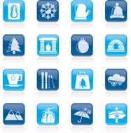 Winter Sport and relax icons N3