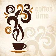 Coffee Time Vintage Illustration