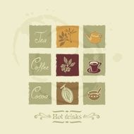 Beverages elements set