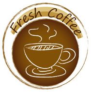 fresh coffee label