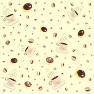 Coffee pattern with chocolate cookies