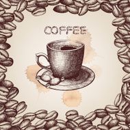 Hand drawn coffee cup illustration N2