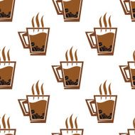 Seamless pattern background with coffee cups