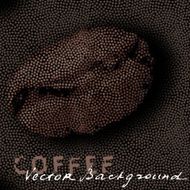 Background with coffee bean from circles