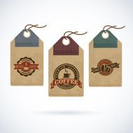 Vintage coffee label set