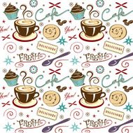 Vector Pattern Hot Fresh Coffee